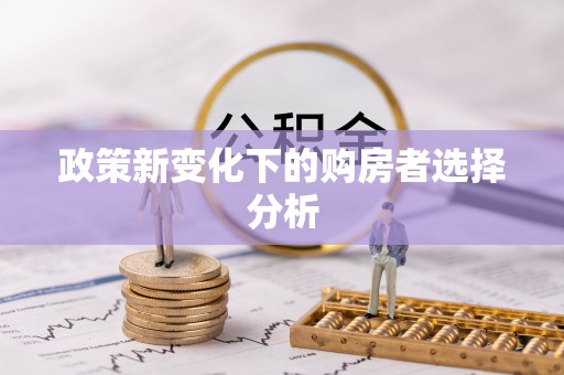 东兴政策新变化下的购房者选择分析