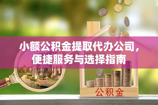 东兴小额公积金提取代办公司，便捷服务与选择指南