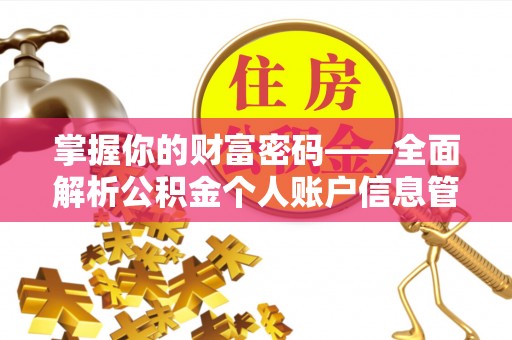 东兴掌握你的财富密码——全面解析公积金个人账户信息管理与优化